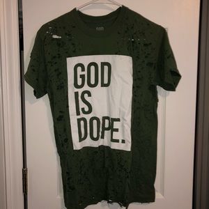 🎀 God is dope distressed shirt